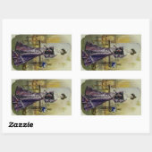 Sticker Rectangulaire Robe Vintage Victorienne (Feuille)