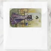 Sticker Rectangulaire Robe Vintage Victorienne (Sac)