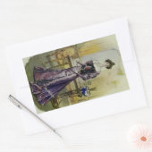 Sticker Rectangulaire Robe Vintage Victorienne (Enveloppe)