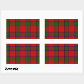 Sticker Rectangulaire Robertson tartson rouge vert plaid (Feuille)