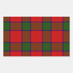 Sticker Rectangulaire Robertson tartson rouge vert plaid