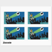 Sticker Rectangulaire Robin Et Batman Grimpent (Feuille)