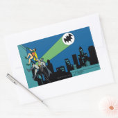 Sticker Rectangulaire Robin Et Batman Grimpent (Enveloppe)
