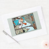 Sticker Rectangulaire Robin Hood Antique Illustration Joyeux Hommes (Enveloppe)
