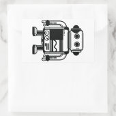 Sticker Rectangulaire robot (Sac)