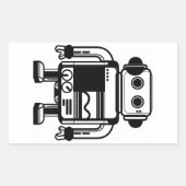 Sticker Rectangulaire robot (Devant)