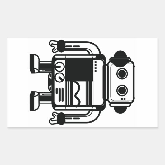 Sticker Rectangulaire robot (Devant)