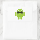 Sticker Rectangulaire Robot Androïde Formel Bow (Sac)