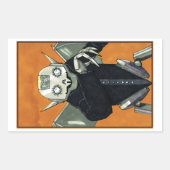 Sticker Rectangulaire Robot Vampire Dracula Monster (Devant)