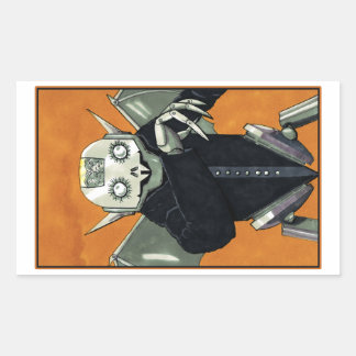 Sticker Rectangulaire Robot Vampire Dracula Monster
