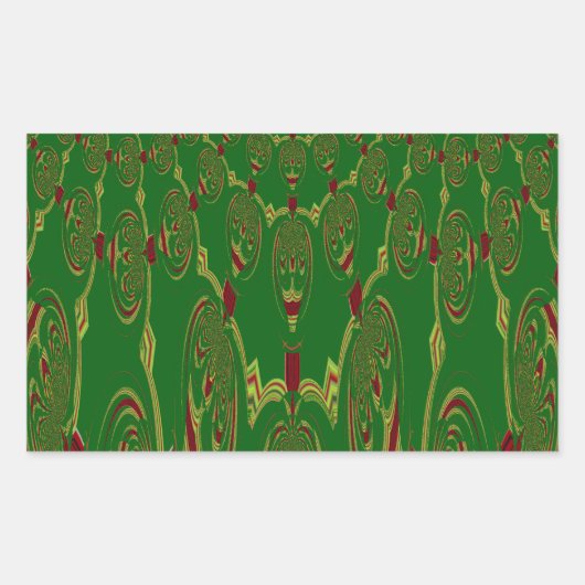 Sticker Rectangulaire Robots verts (Devant)