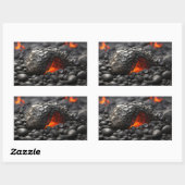 Sticker Rectangulaire Roche volcanique (Feuille)