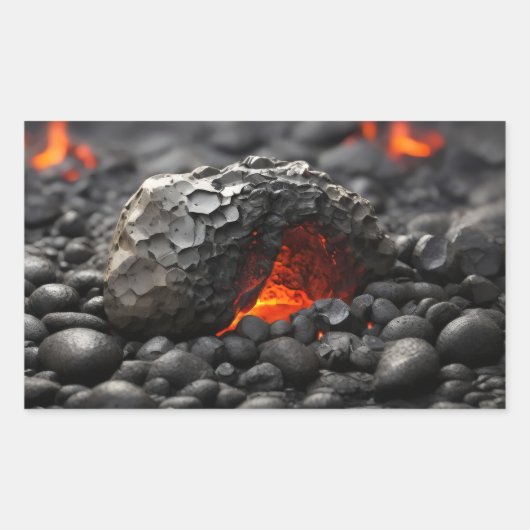 Sticker Rectangulaire Roche volcanique (Devant)