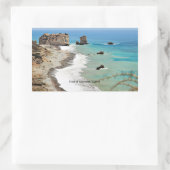 Sticker Rectangulaire Rocher d'Aphrodite, Chypre, (Sac)