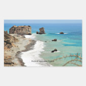 Sticker Rectangulaire Rocher d'Aphrodite, Chypre, (Devant)
