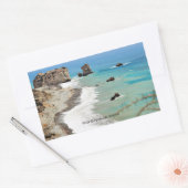 Sticker Rectangulaire Rocher d'Aphrordite, Chypre, (Enveloppe)