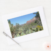 Sticker Rectangulaire Rochers rouges et cactus I (Enveloppe)
