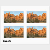 Sticker Rectangulaire Roches de coucher de soleil à Joshua Tree (Feuille)