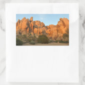 Sticker Rectangulaire Roches de coucher de soleil à Joshua Tree (Sac)