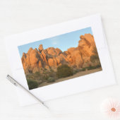 Sticker Rectangulaire Roches de coucher de soleil à Joshua Tree (Enveloppe)