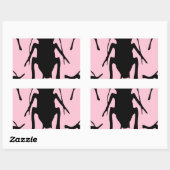 Sticker Rectangulaire Roches roses (Feuille)