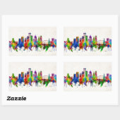 Sticker Rectangulaire Rochester New York (Feuille)