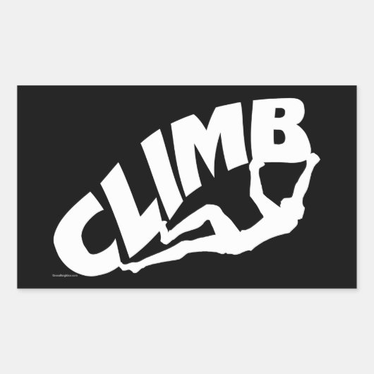 Sticker Rectangulaire Rock Bouldering (Devant)