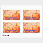 Sticker Rectangulaire Rock citrouille (Feuille)