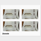 Sticker Rectangulaire Rock On Electric Guitare (Feuille)