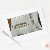 Sticker Rectangulaire Rock On Electric Guitare (Enveloppe)