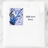 Sticker Rectangulaire Rocker de guitare_ (Sac)