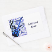 Sticker Rectangulaire Rocker de guitare_ (Enveloppe)