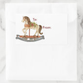 Sticker Rectangulaire Rocking Horse - Balises cadeaux (Sac)