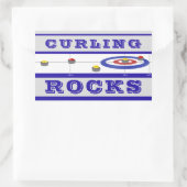 Sticker Rectangulaire Rocks de curling (Sac)