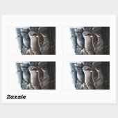 Sticker Rectangulaire Rocks de vol de Bald Eagle (Feuille)