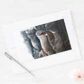 Sticker Rectangulaire Rocks de vol de Bald Eagle (Enveloppe)