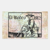 Sticker Rectangulaire Rodeo Cowboy Country 1912 Art occidental (Devant)