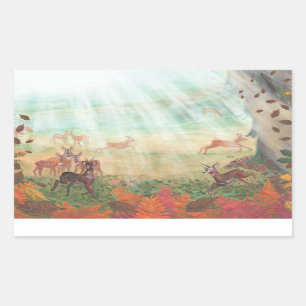 Sticker Rectangulaire Roe Deer Capreolus capreolus dans la lumière du so