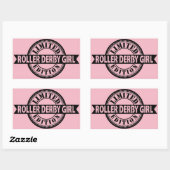 Sticker Rectangulaire Roller Derby Girl Limited Edition, Skate Design (Feuille)