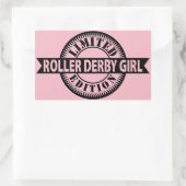 Sticker Rectangulaire Roller Derby Girl Limited Edition, Skate Design (Sac)