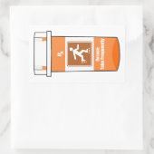Sticker Rectangulaire Rollerblading Est Mon Médicament (Sac)