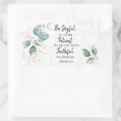 Sticker Rectangulaire Romains 12:12 Soyez Joyeux dans l'espérance, Fidèl (Sac)