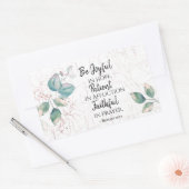 Sticker Rectangulaire Romains 12:12 Soyez Joyeux dans l'espérance, Fidèl (Enveloppe)