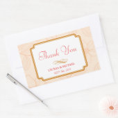 Sticker Rectangulaire Romantique jardin de printemps fleuri sorbet corai (Enveloppe)