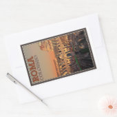Sticker Rectangulaire Rome - Colisée et Lune (Enveloppe)