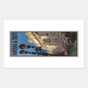 Sticker Rectangulaire Rome - fontaine de TREVI