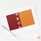 Sticker Rectangulaire rome roma ville drapeau italie pays nom du texte (Enveloppe)