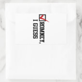 Sticker Rectangulaire Romney, je suppose (Sac)