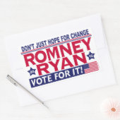 Sticker Rectangulaire Romney Ryan Hope Change (Enveloppe)