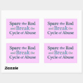 Sticker Rectangulaire Rompre le cycle des abus (Feuille)